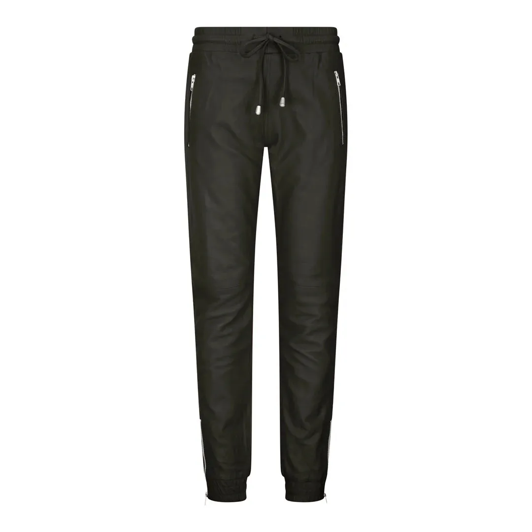 Pantaloni da Donna in Vera Pelle Jogger Jeans Elasticizzati