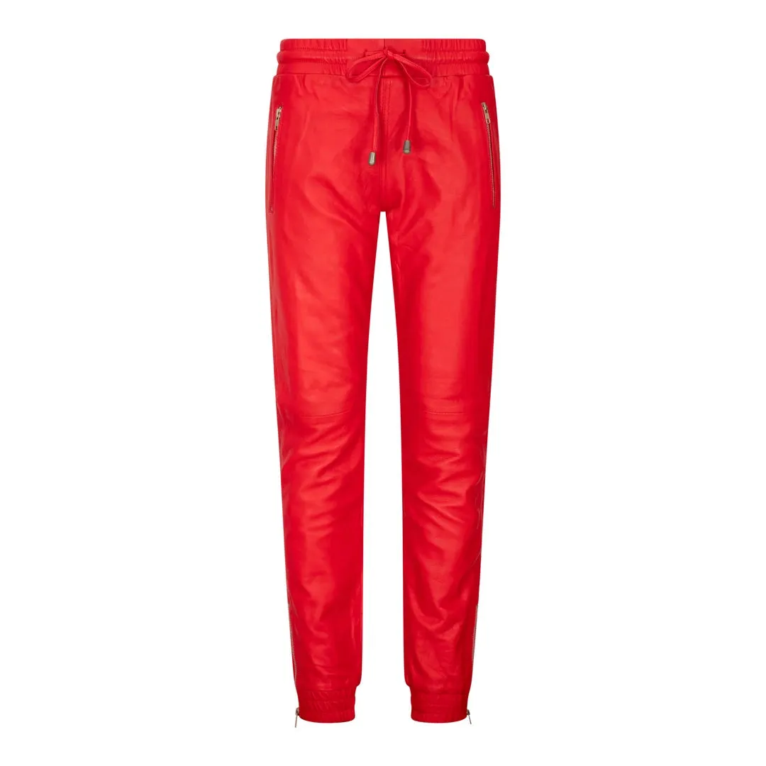 Pantaloni da Donna in Vera Pelle Jogger Jeans Elasticizzati