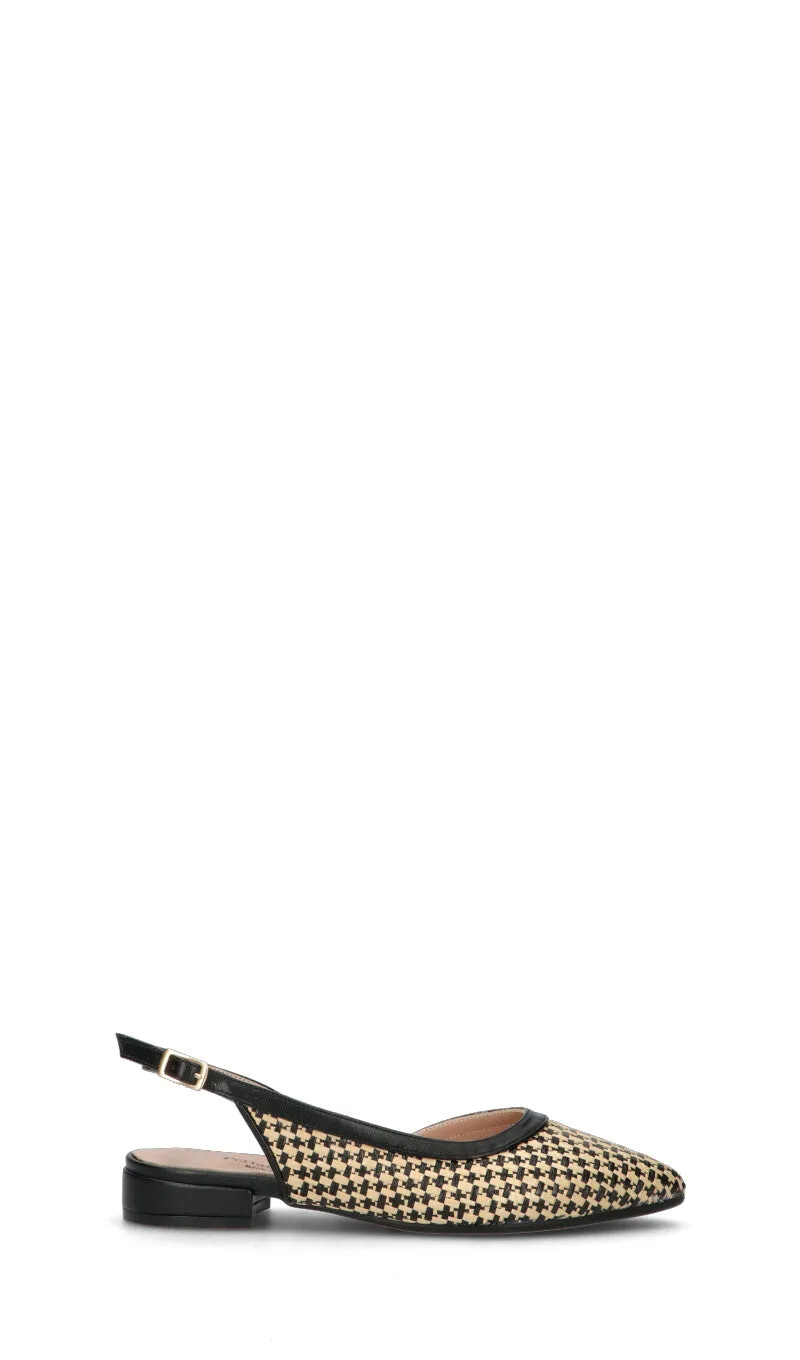 PERLAMARINA Decollete donna nera/beige