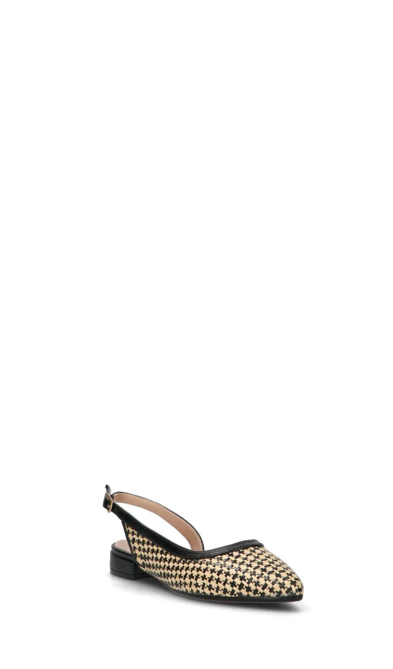 PERLAMARINA Decollete donna nera/beige
