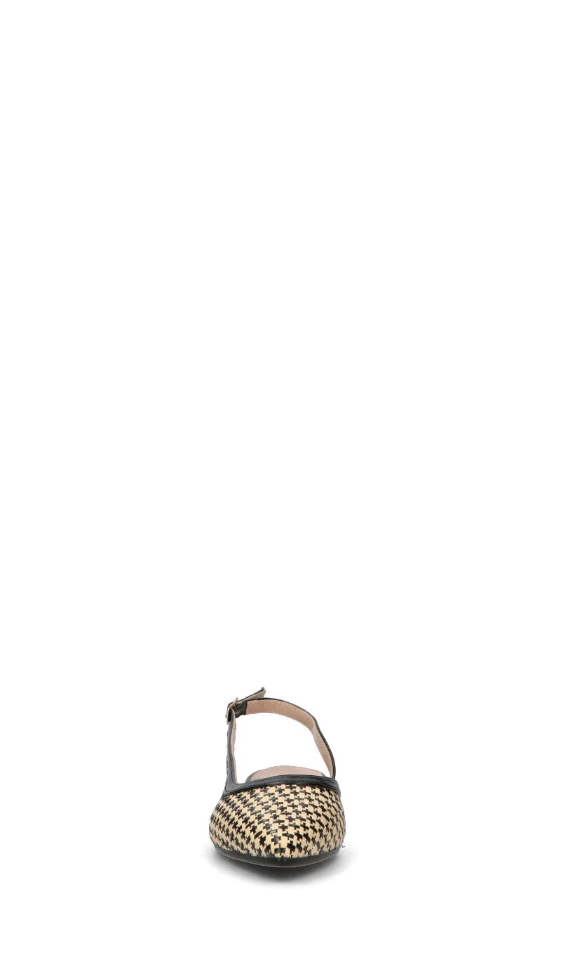 PERLAMARINA Decollete donna nera/beige