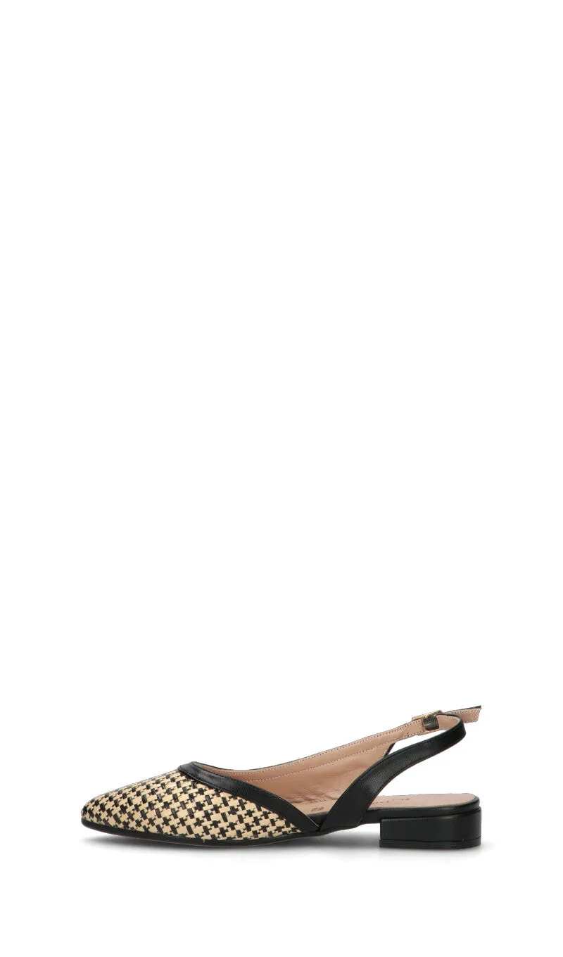 PERLAMARINA Decollete donna nera/beige