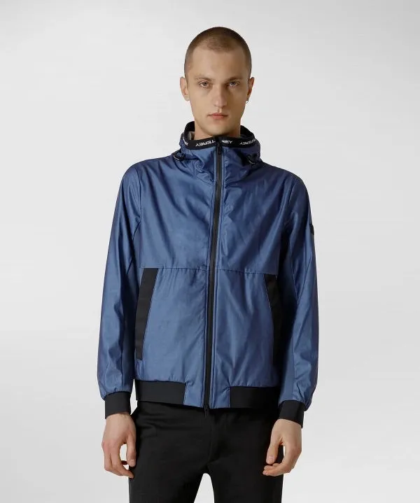 Peuterey - Vince, Bomber in doppio materiale, Blu sogno