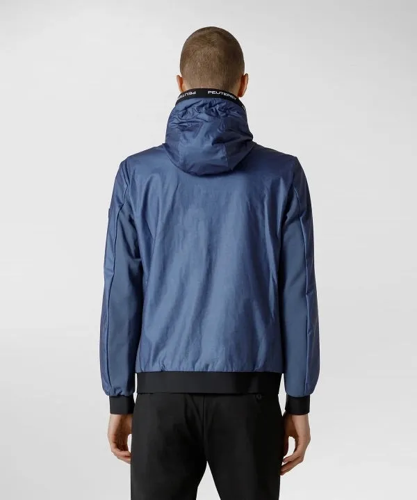Peuterey - Vince, Bomber in doppio materiale, Blu sogno