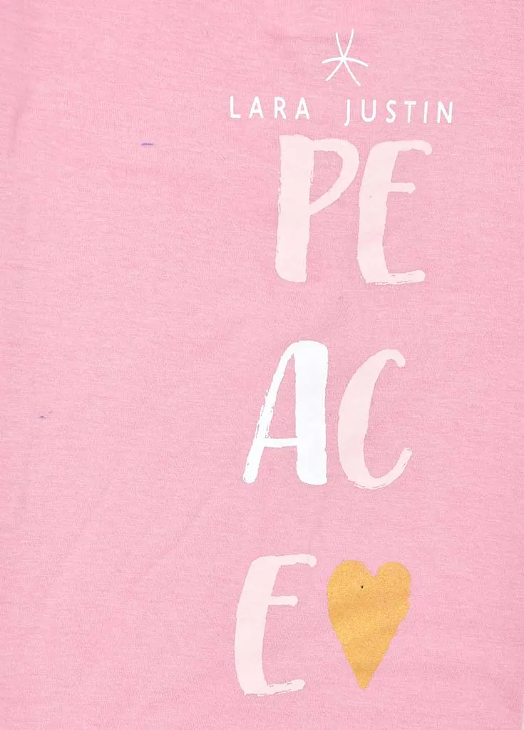 Pigiama Cotone Donna Maniche Corte Pinocchietto Lara Justin Peace 934