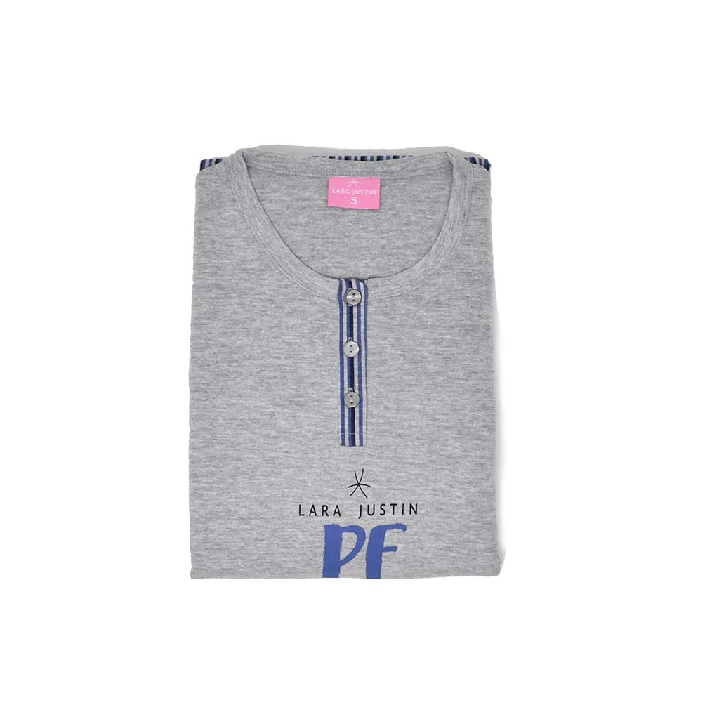 Pigiama Cotone Donna Maniche Corte Pinocchietto Lara Justin Peace 934