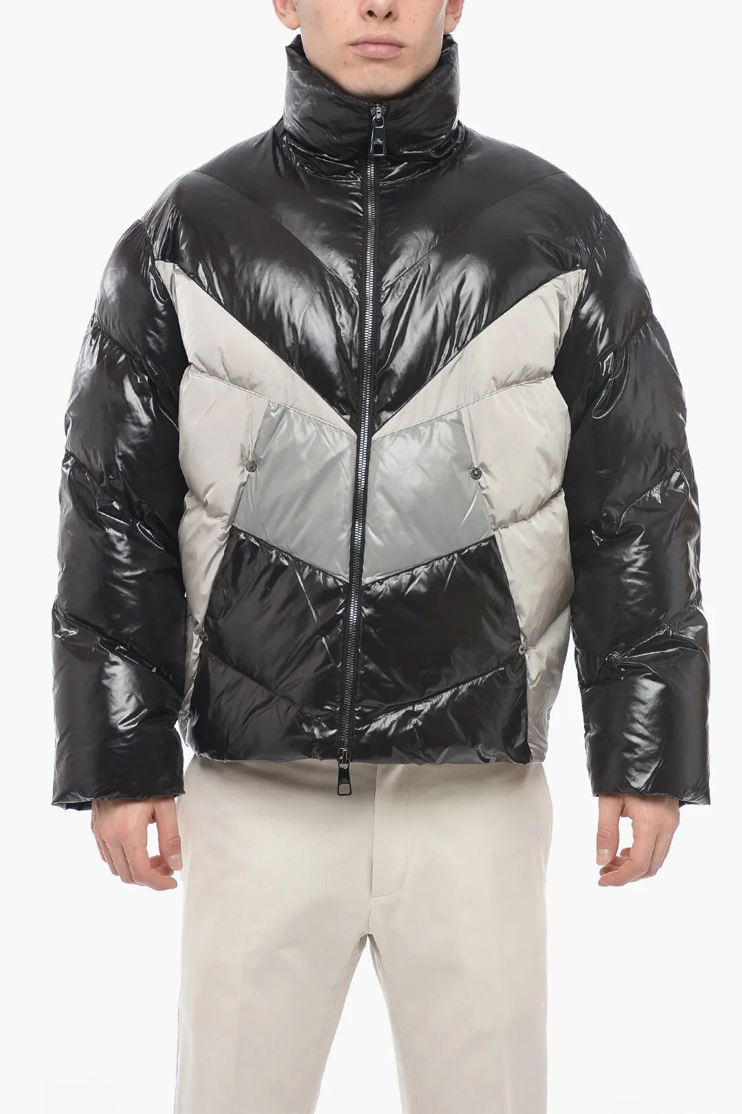 Piumino Easy Fit MIXED NYLON con Zip Frontale