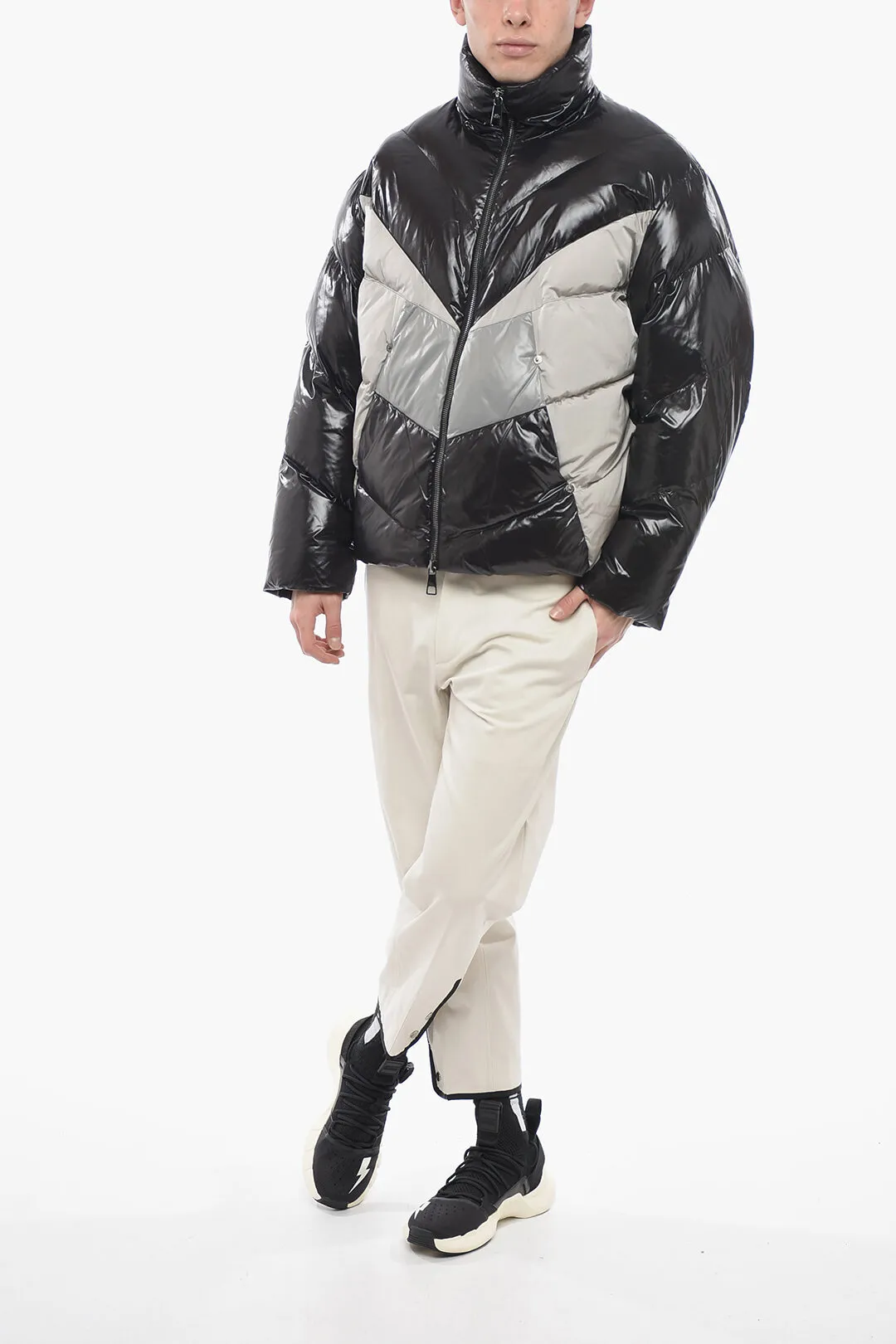Piumino Easy Fit MIXED NYLON con Zip Frontale
