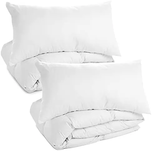 Piumino in Microfibra 135 x 200 cm - hipoallergenico per Tutte Le Stagioni piumone Trapuntato Piumini Bianco