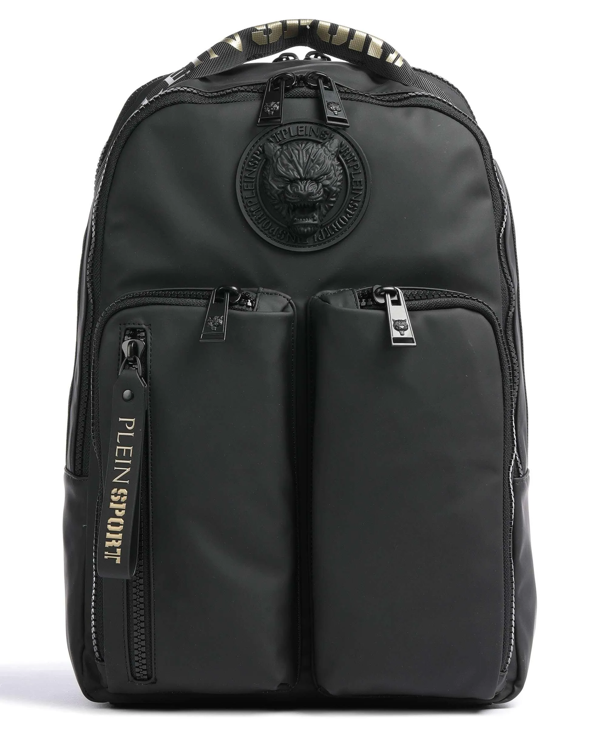  Plein Sport Boston Zaino 17″ poliuretano nero  