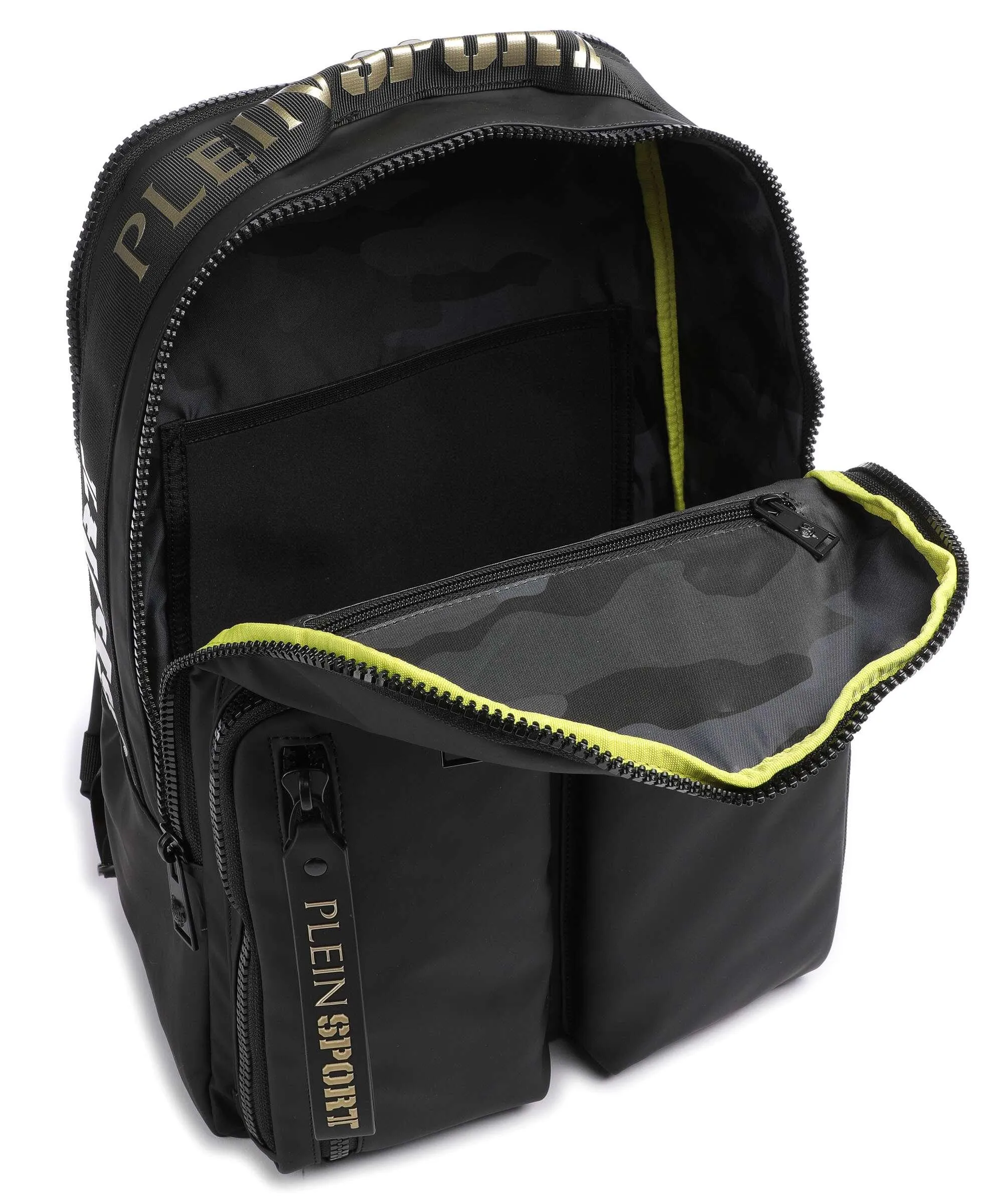  Plein Sport Boston Zaino 17″ poliuretano nero  