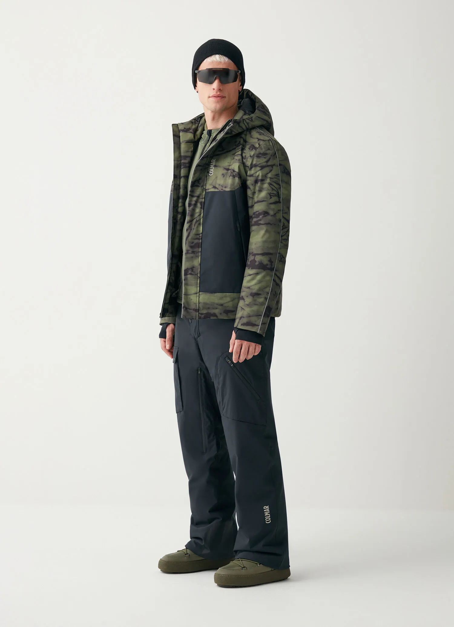 Printed ski jacket in wadding