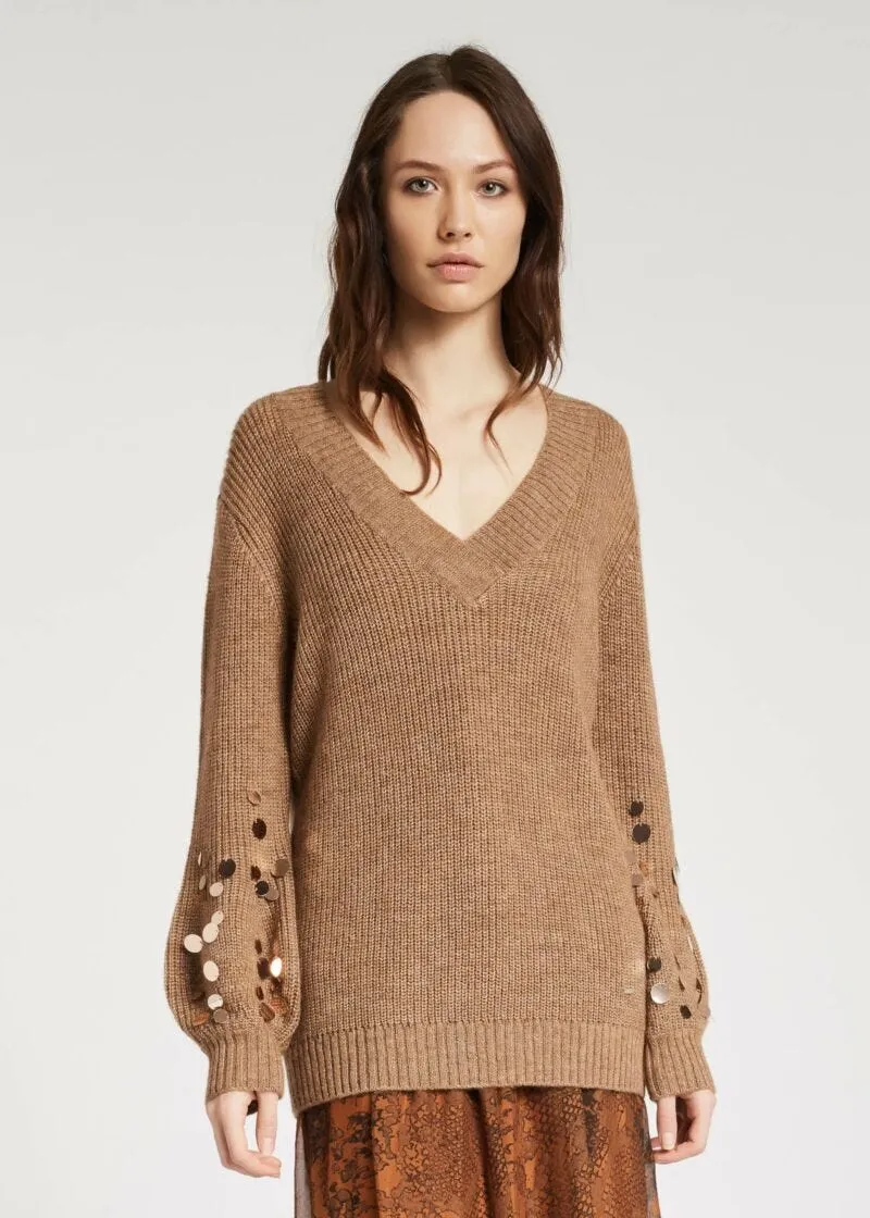Pullover con paillettes
