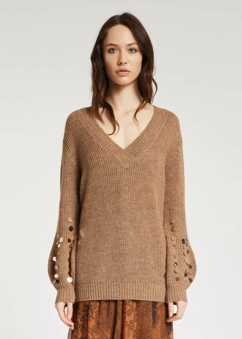 Pullover con paillettes