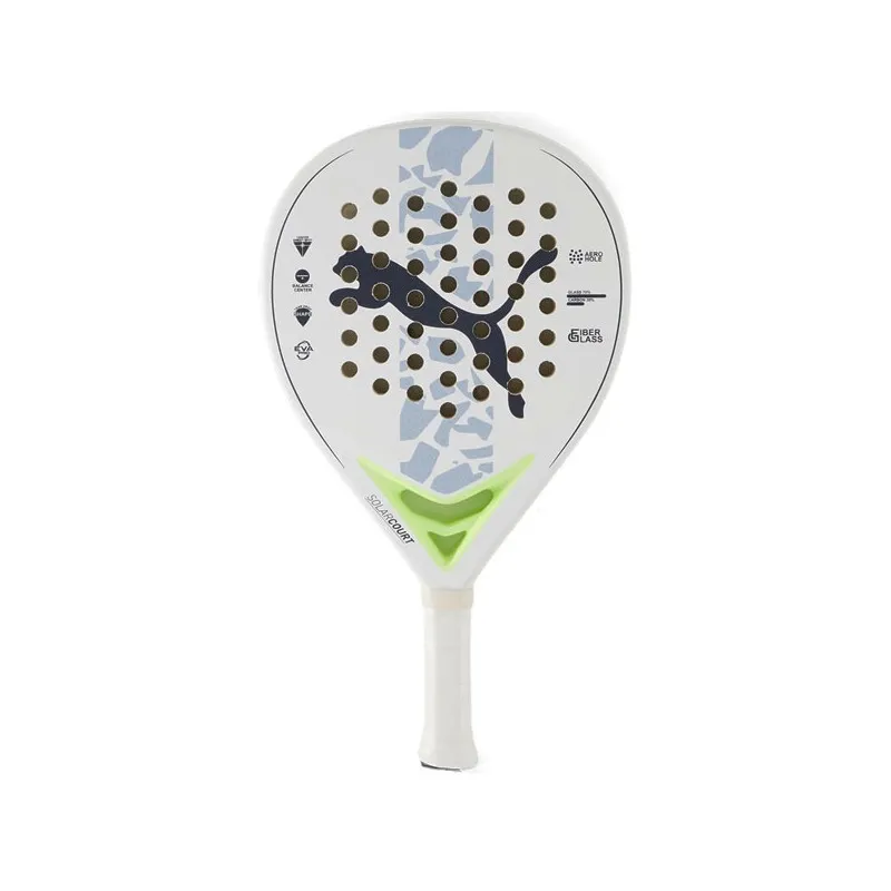 PUMA SOLARCOURT 2023 WMN - RACCHETTA PALA PADEL DONNA - BIANCO/LIME/ROSA