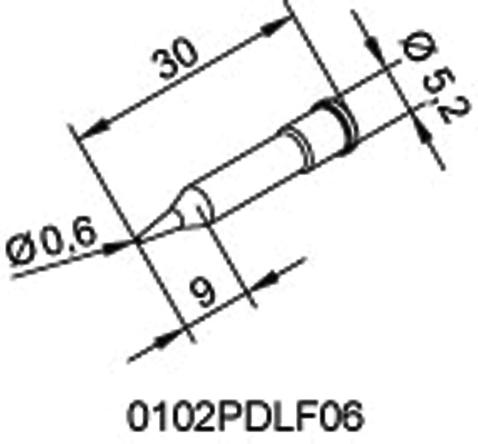 Punta saldatore Ersa, serie Serie 102, 0,6 mm, forma conica