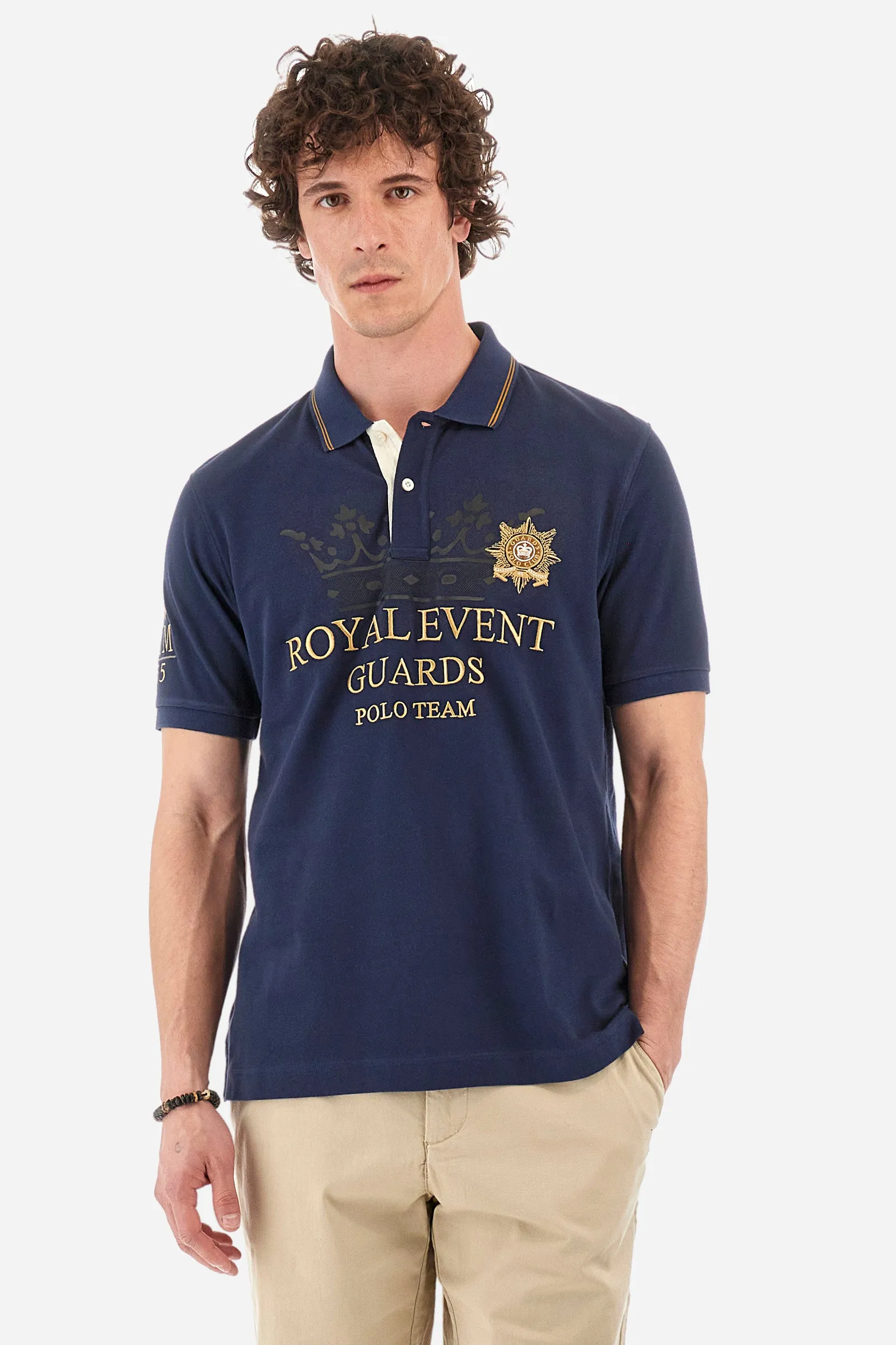 Regular-fit polo shirt in cotton - Yonas
