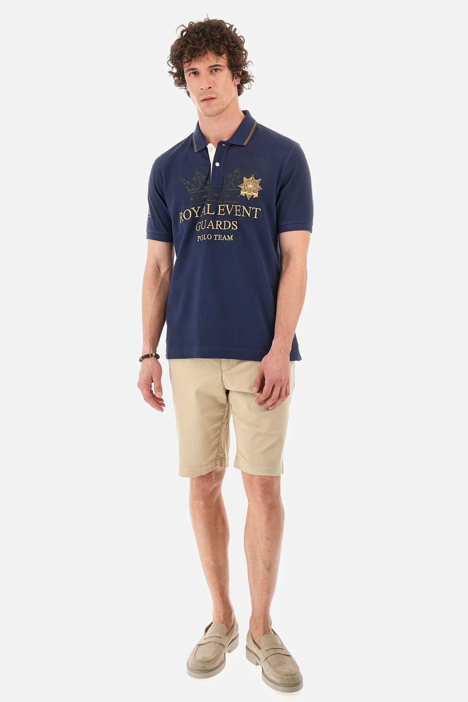 Regular-fit polo shirt in cotton - Yonas