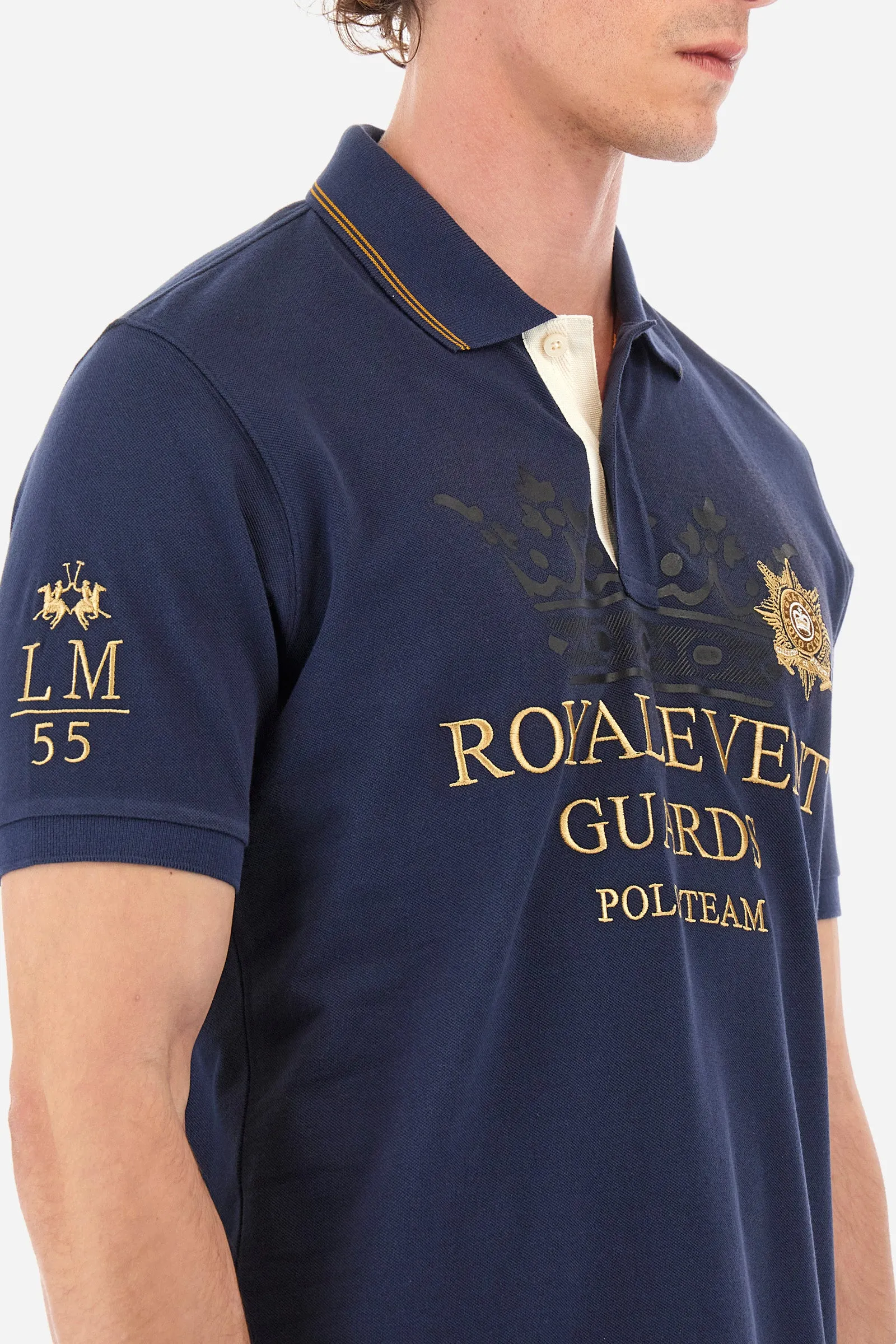 Regular-fit polo shirt in cotton - Yonas