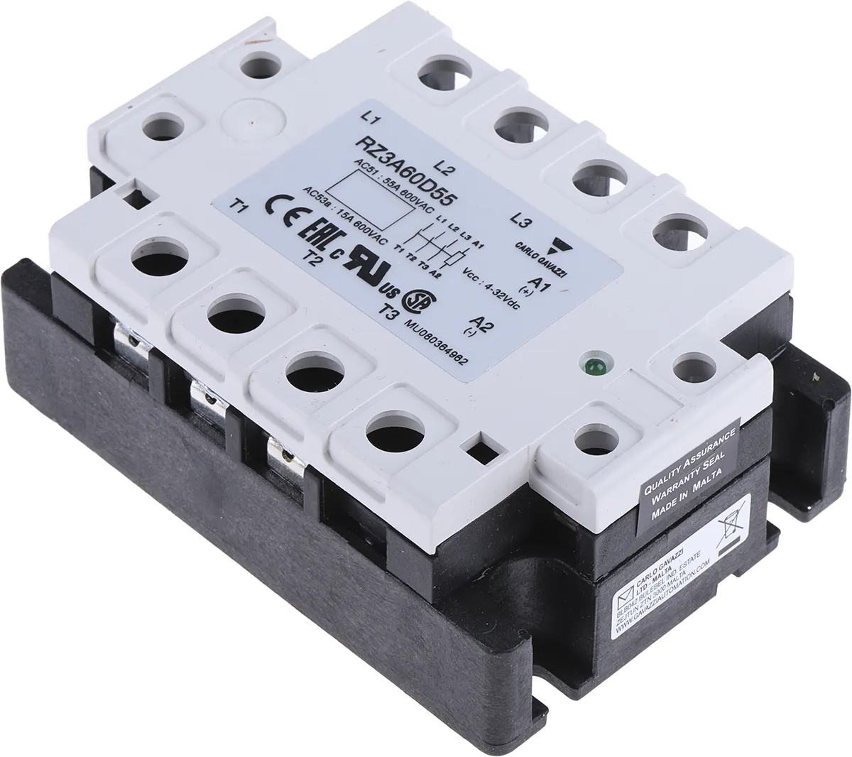 Relè a stato solido RZ3A60D55, Montaggio a pannello, 55 A rms, 660 V, Zero Cross