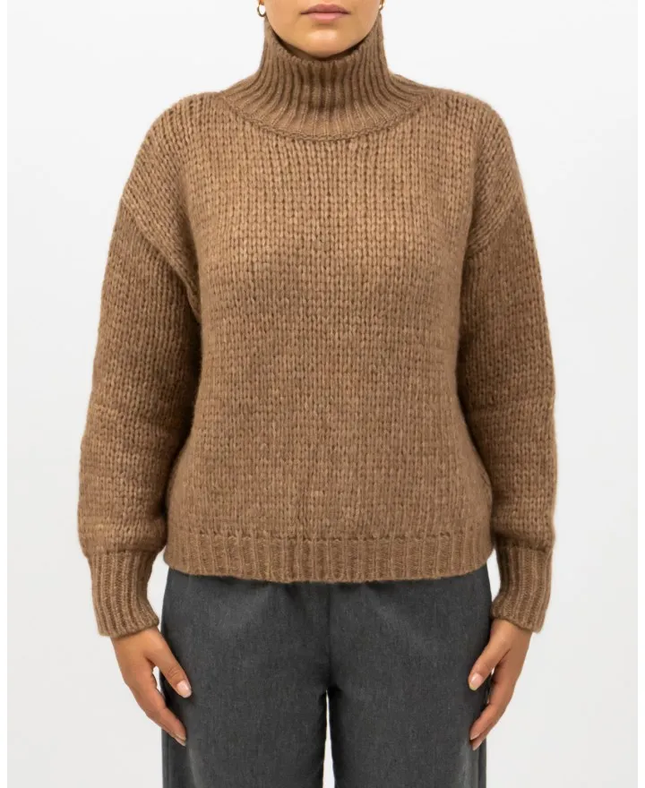 Roberto Collina - Dolcevita Over Alpaca Caramello Donna