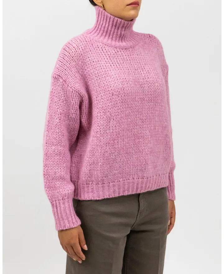 Roberto Collina - Dolcevita Over Alpaca Rosa Donna