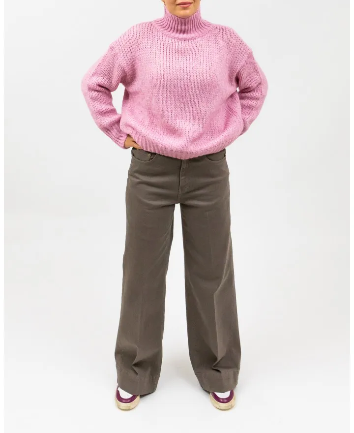 Roberto Collina - Dolcevita Over Alpaca Rosa Donna