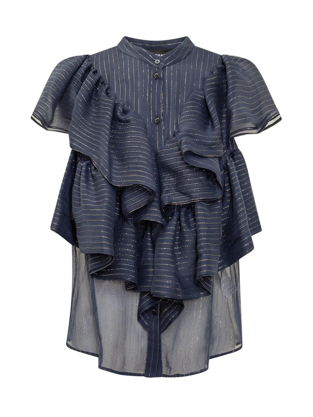 ROCHAS Camicia con Colletto alla Coreana 