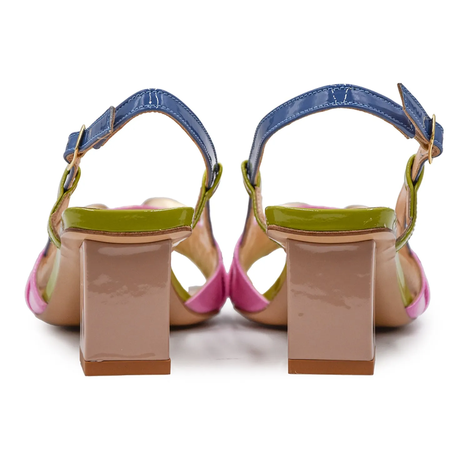 Sandali Donna Rosa Avion Matteo Pitti Donna Tacco A Blocco Medio
