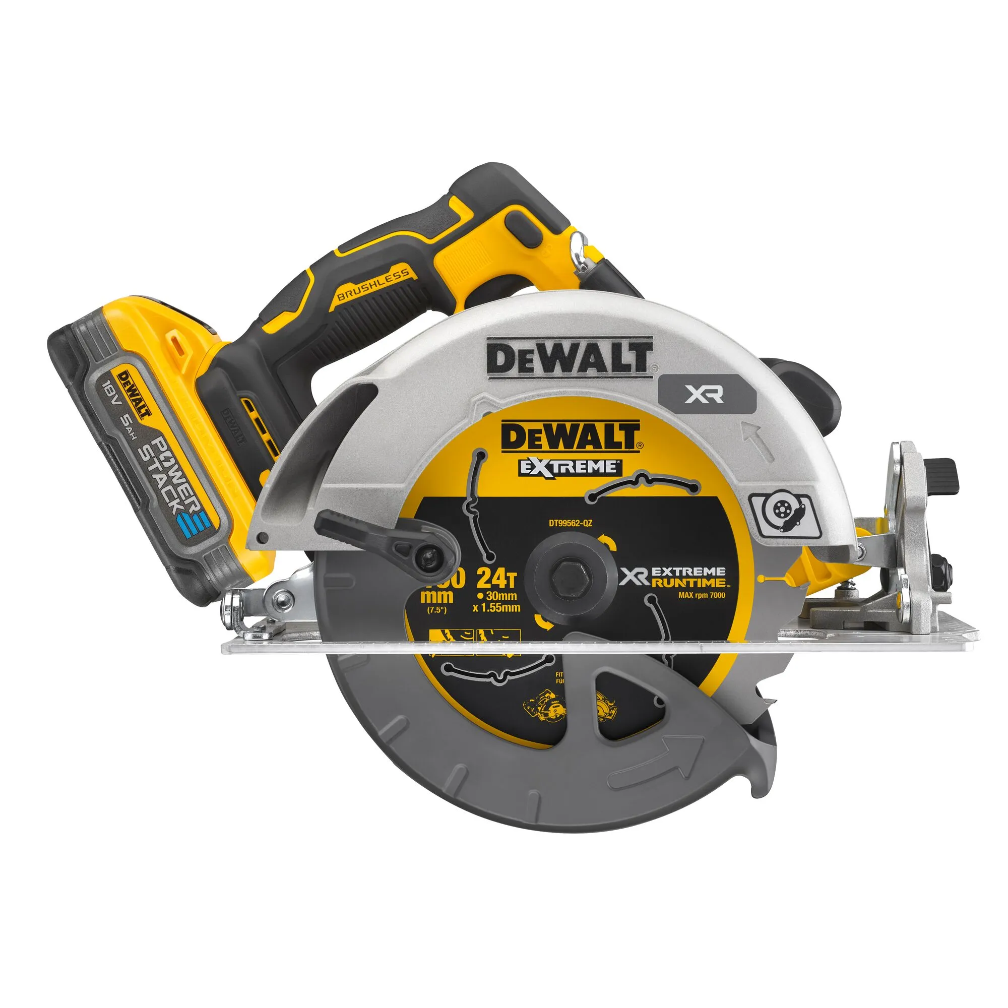 Sega circolare DeWALT Ø lama 190mm, Ø mandrino 20mm,Cordless