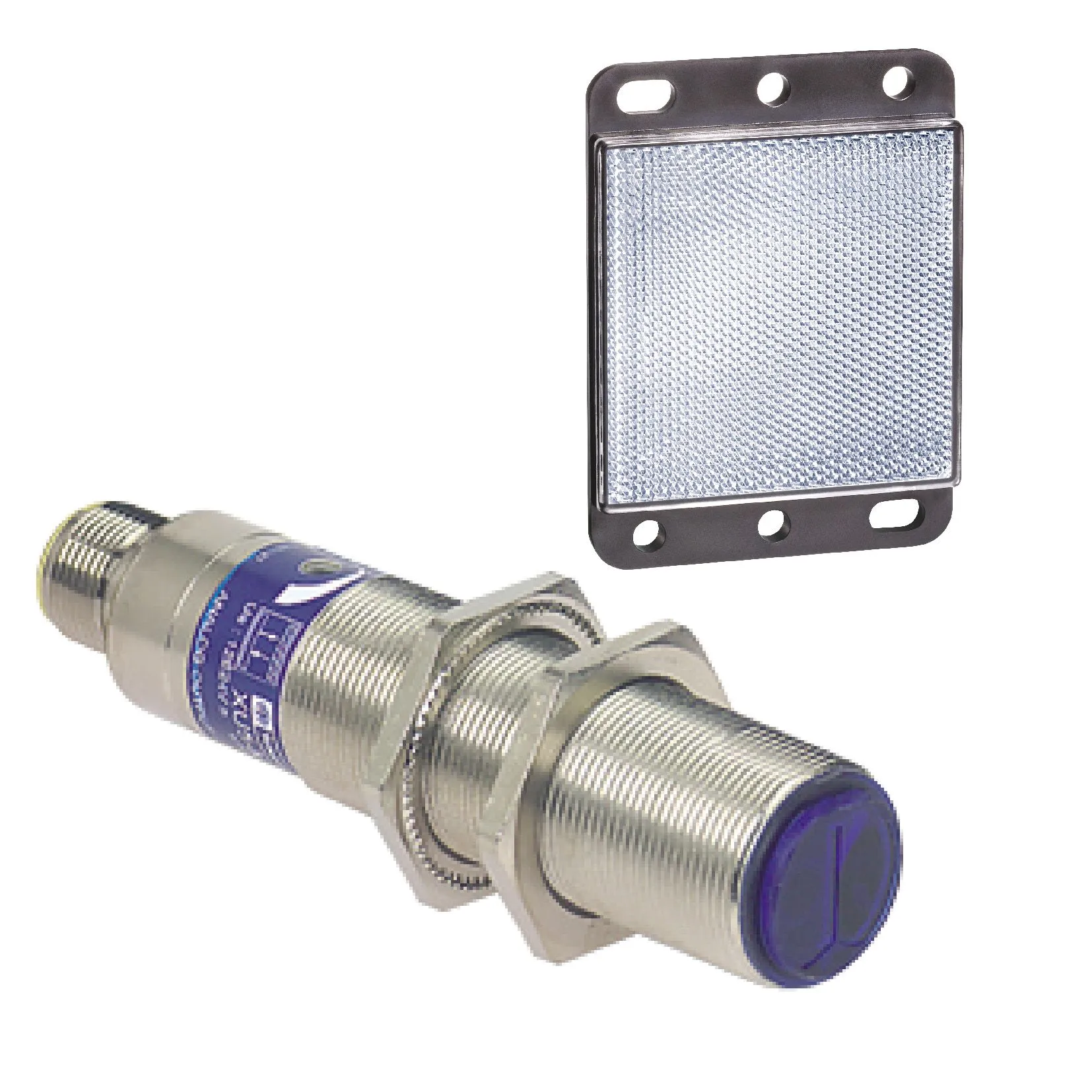 Sensore fotoelettrico Cilindrico Telemecanique Sensors, Retroriflessione polarizzata, rilevamento 2 m, uscita Discreto