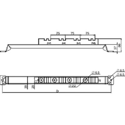 Serratura Schneider Electric NSYAS per Spacial SF, 66 x 600mm