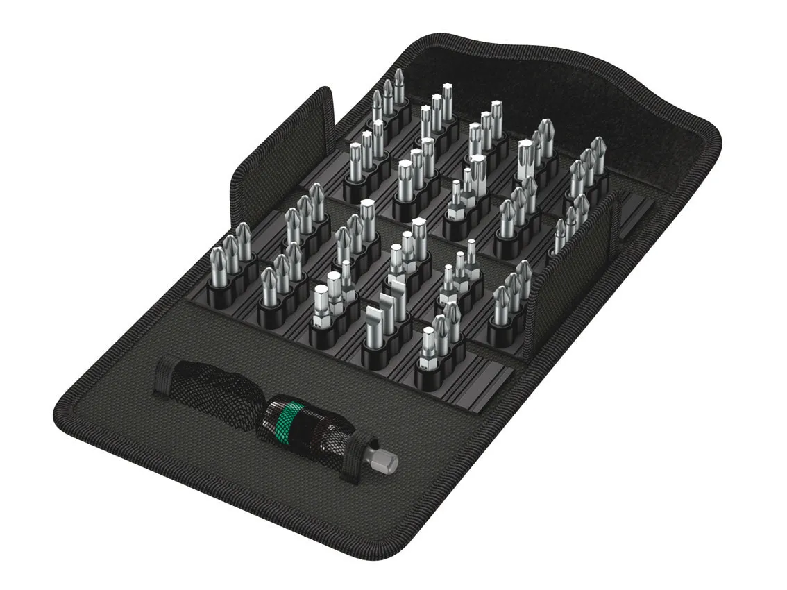 Set inserti per cacciaviti Wera, 61 pezzi (Esagonale, Phillips, Pozidriv, a taglio, Torx)