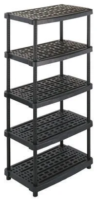 Sistema a scaffali Nero PP RS PRO 5 ripiani, 1885mm x 930mm, 590mm, capacità di carico 70kg