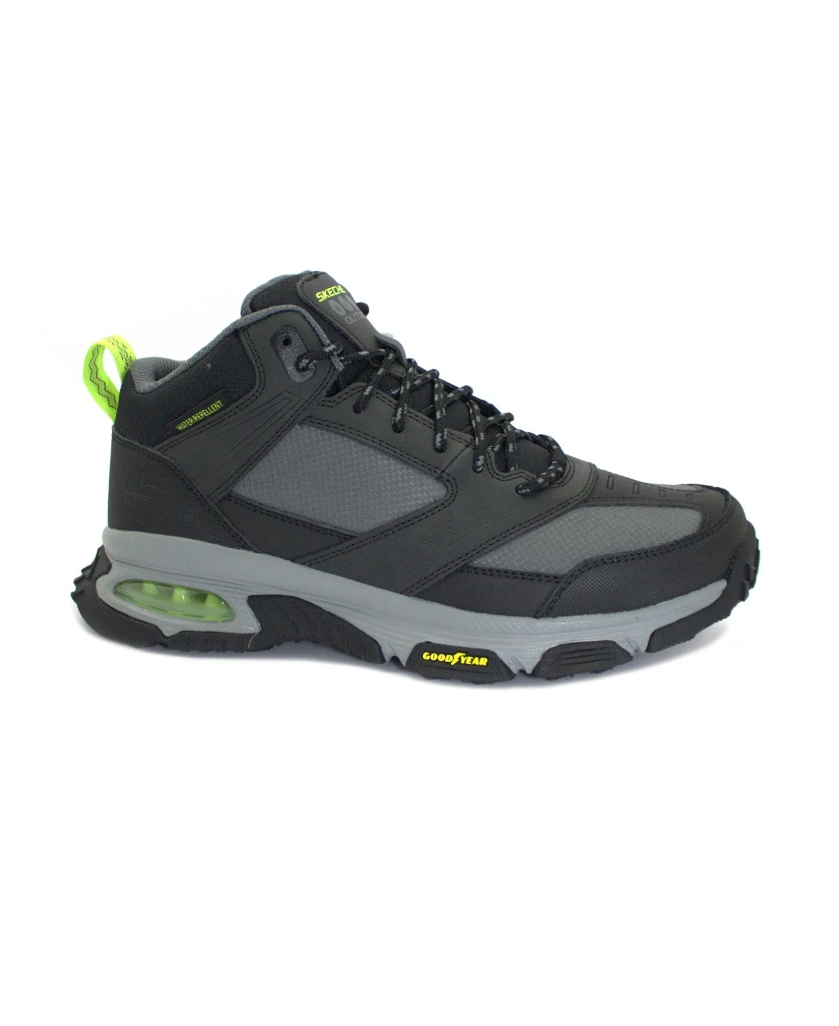 SKECHERS 237215 SKECH-AIR BULLDOZER black charcoal grigio scarponcini uomo trekking memory foam lacci waterproof