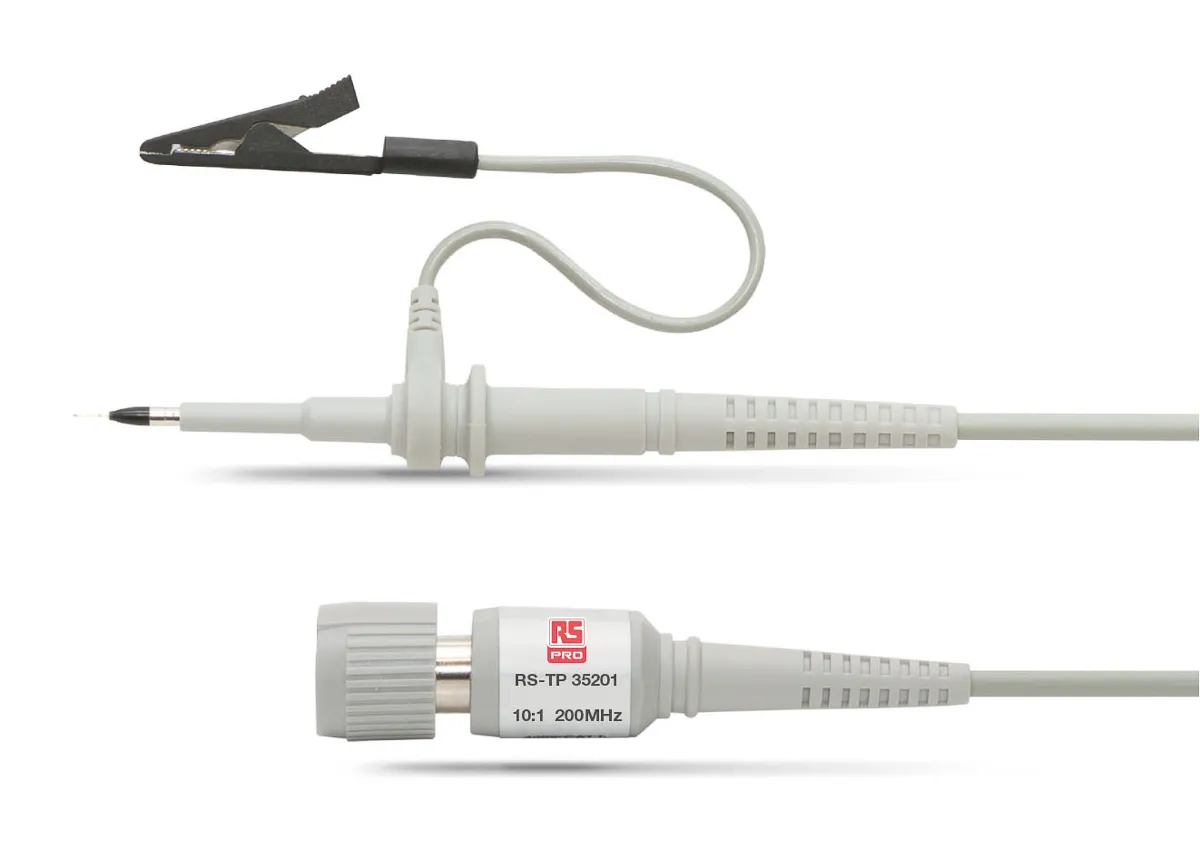 Sonda per oscilloscopio RS PRO, 200MHz, attenuazione 10:1