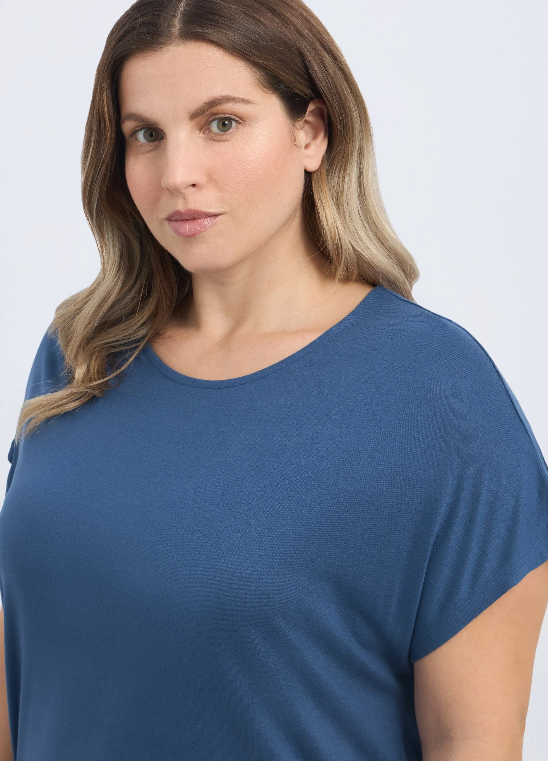 T-shirt in pura viscosa donna curvy