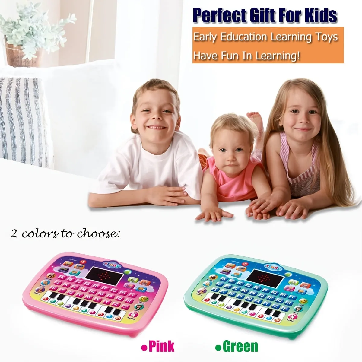 Tablet Per Bambini/pad Didattico Per Bambini Con Schermo LED Insegna Alfabeto, Numeri, Parole, Musica, Matematica, Giocattolo El