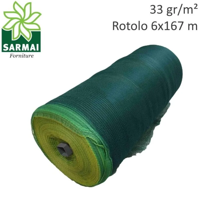 Telo per la raccolta delle olive - Dimensioni 6 x 167 metri 33 gr/mq