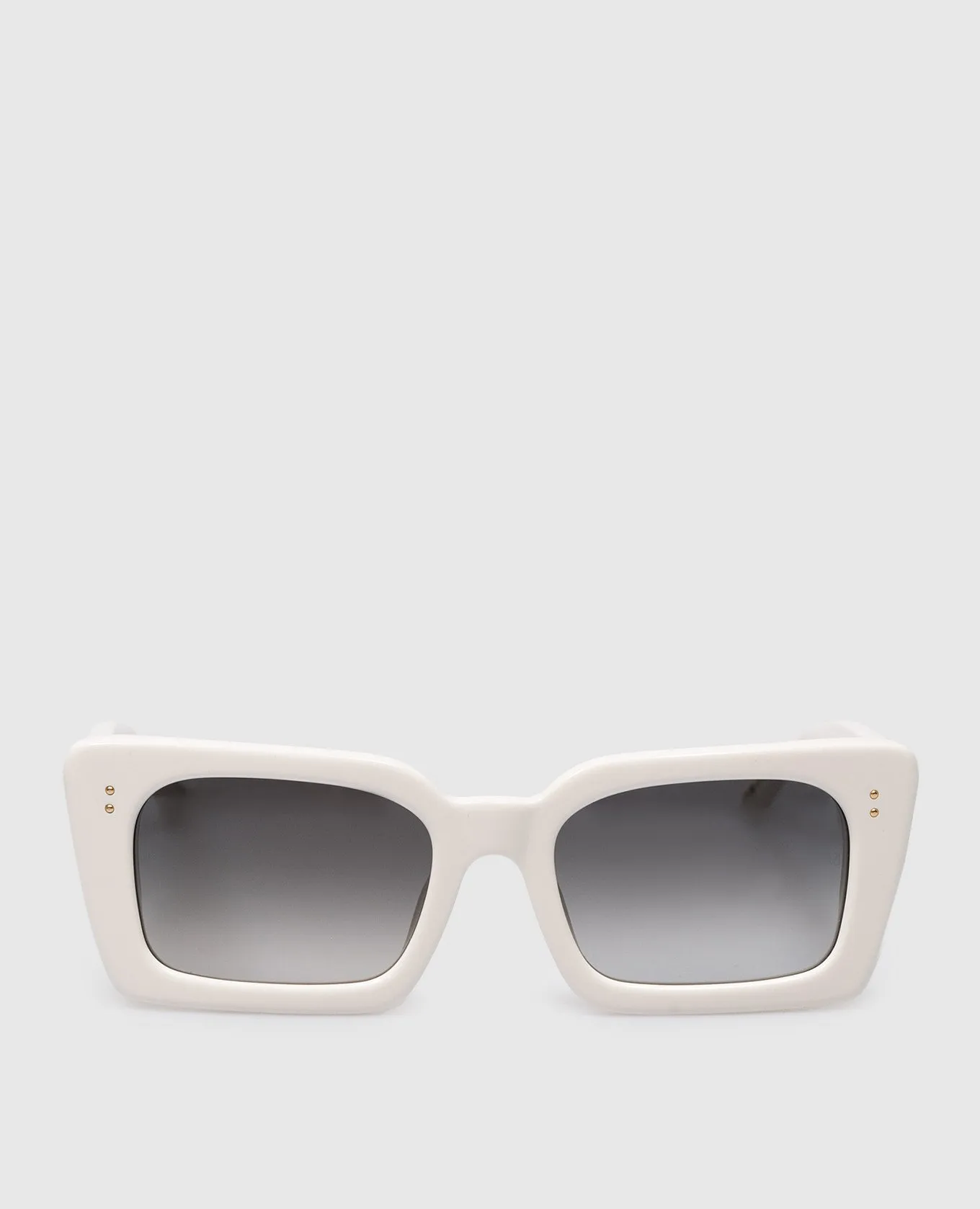 The Attico by Linda Farrow Occhiali da sole Nieve bianchi con finitura oro LFL1297C7