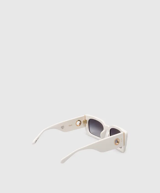 The Attico by Linda Farrow Occhiali da sole Nieve bianchi con finitura oro LFL1297C7