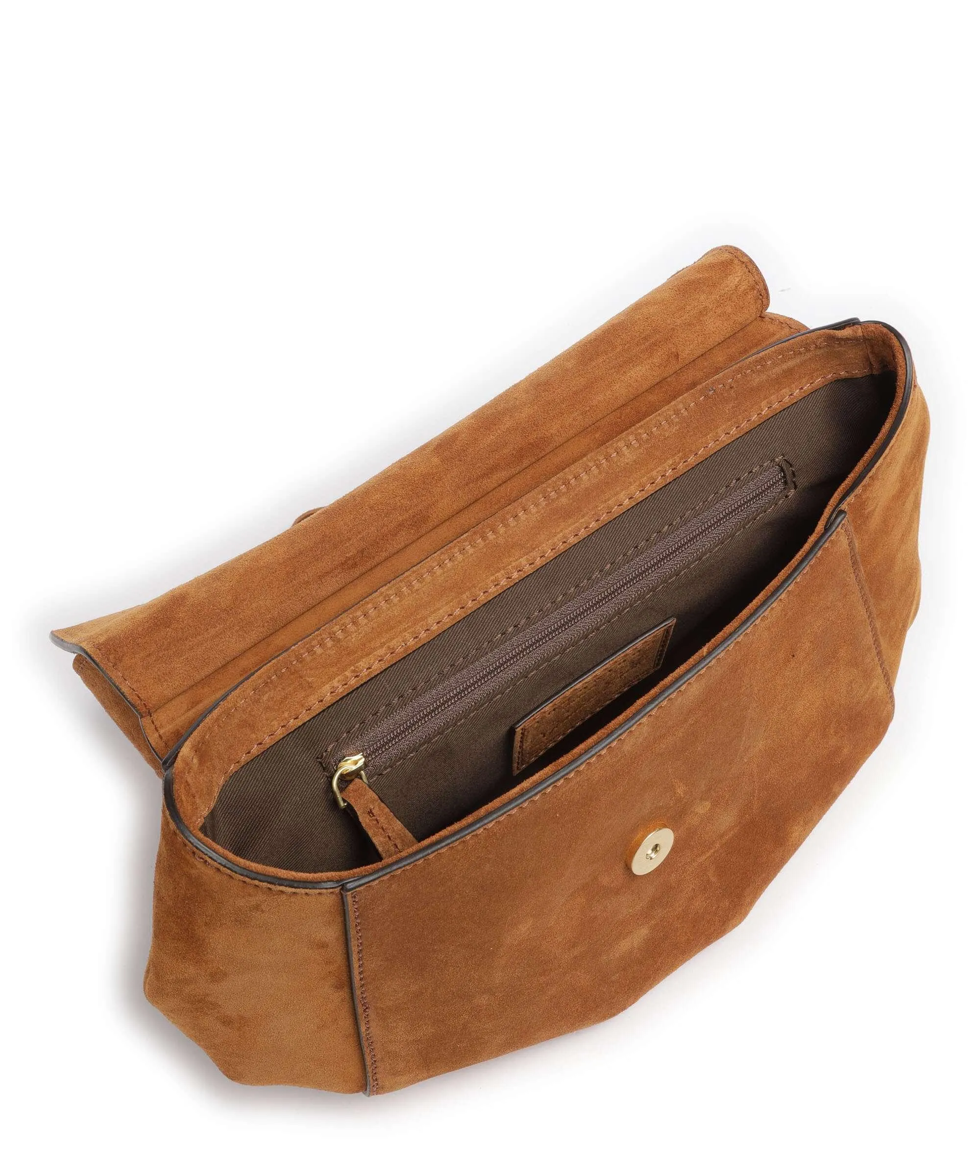  The Bridge Erica Wow Borsa a spalla pelle bovina ruvida cognac  