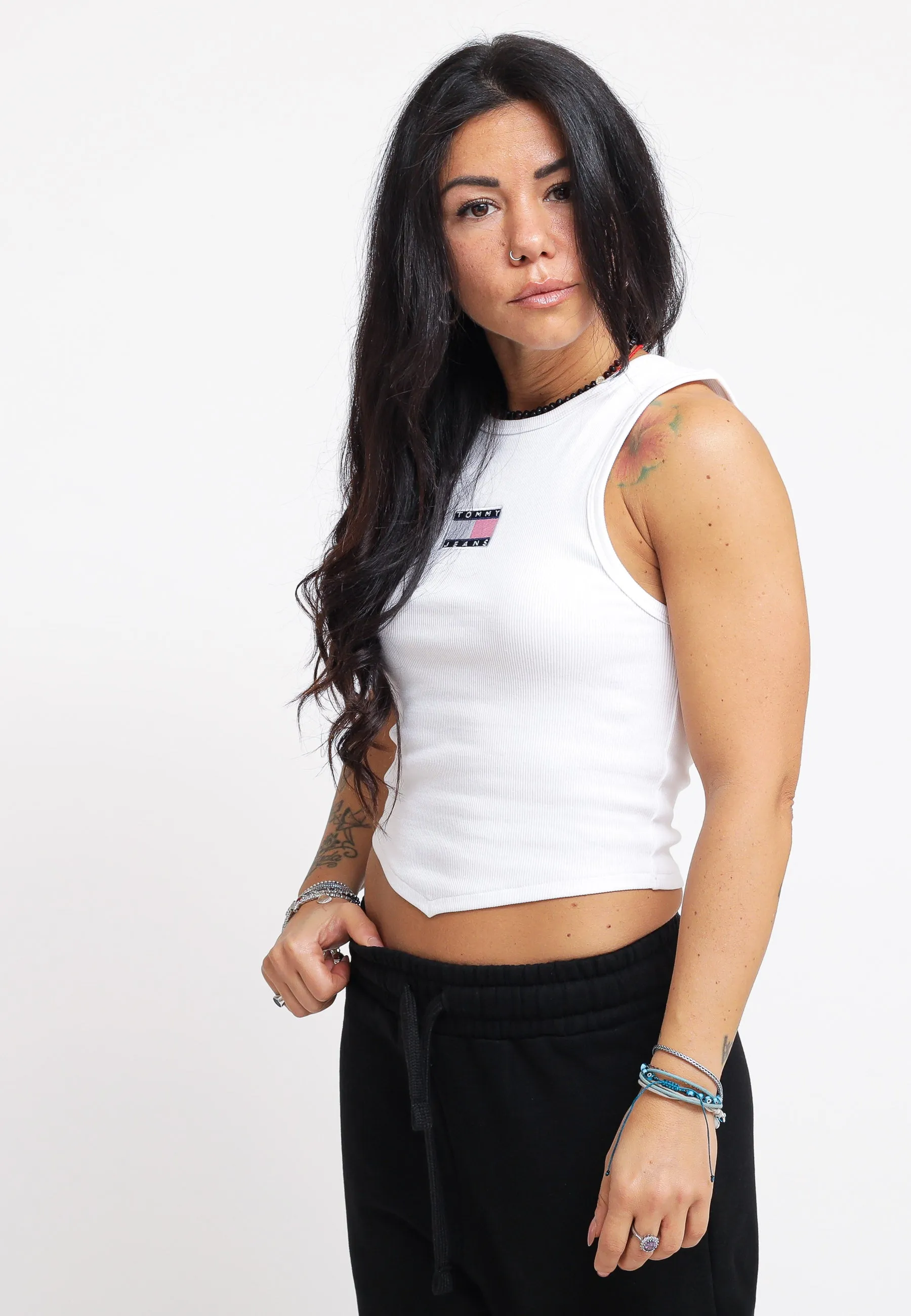 Tjw Pop Badge Handkerchief Top - White