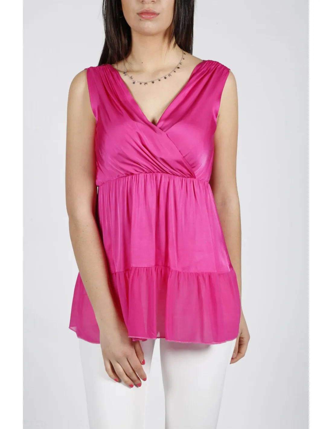 Top Tanks Crossed en viscosa Fracomina