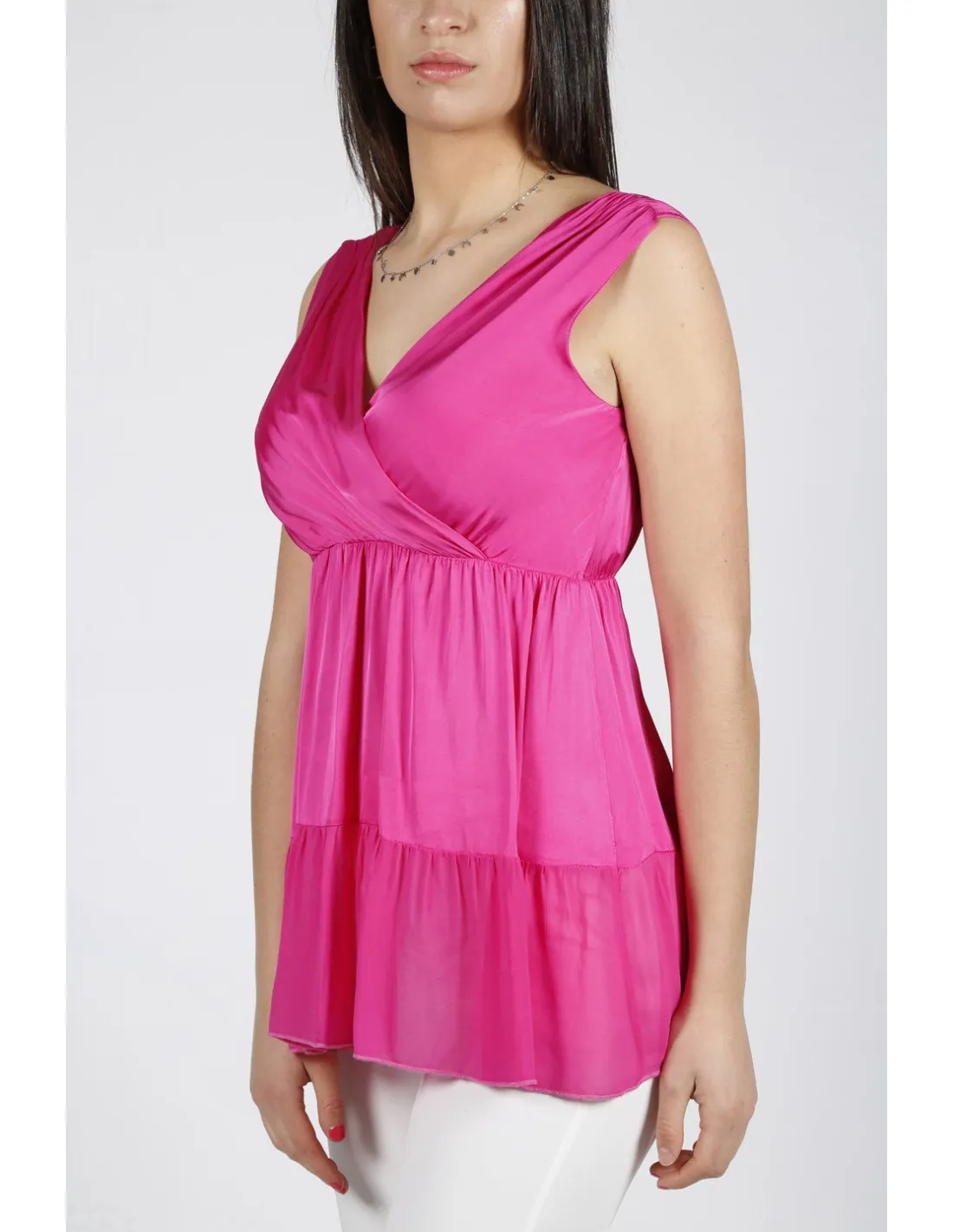 Top Tanks Crossed en viscosa Fracomina
