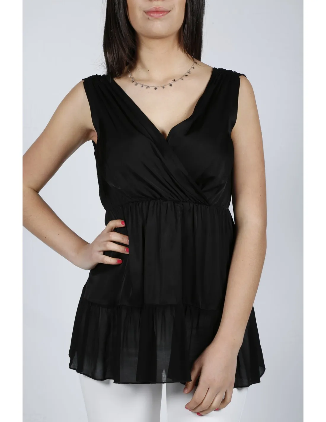 Top Tanks Crossed en viscosa Fracomina
