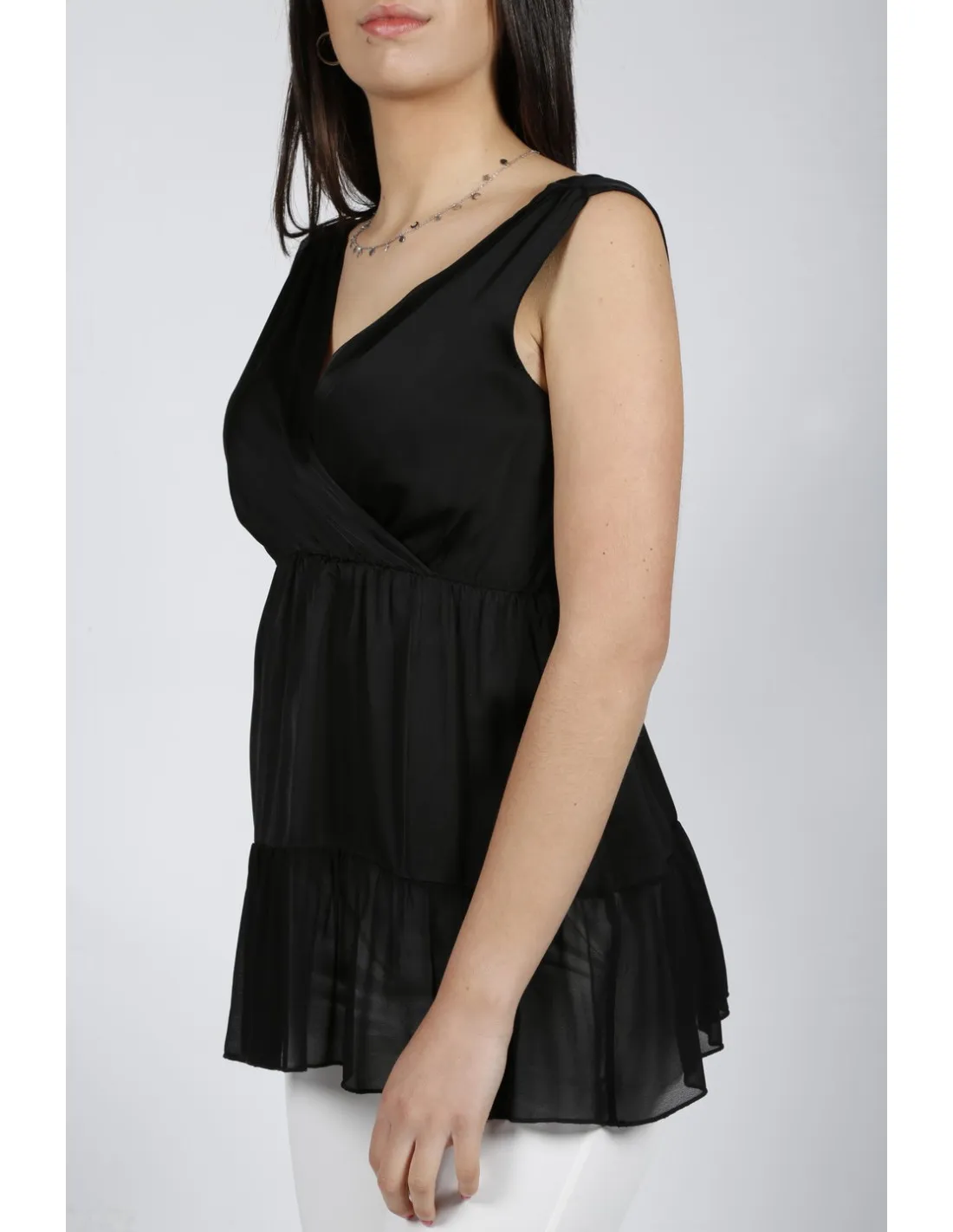 Top Tanks Crossed en viscosa Fracomina