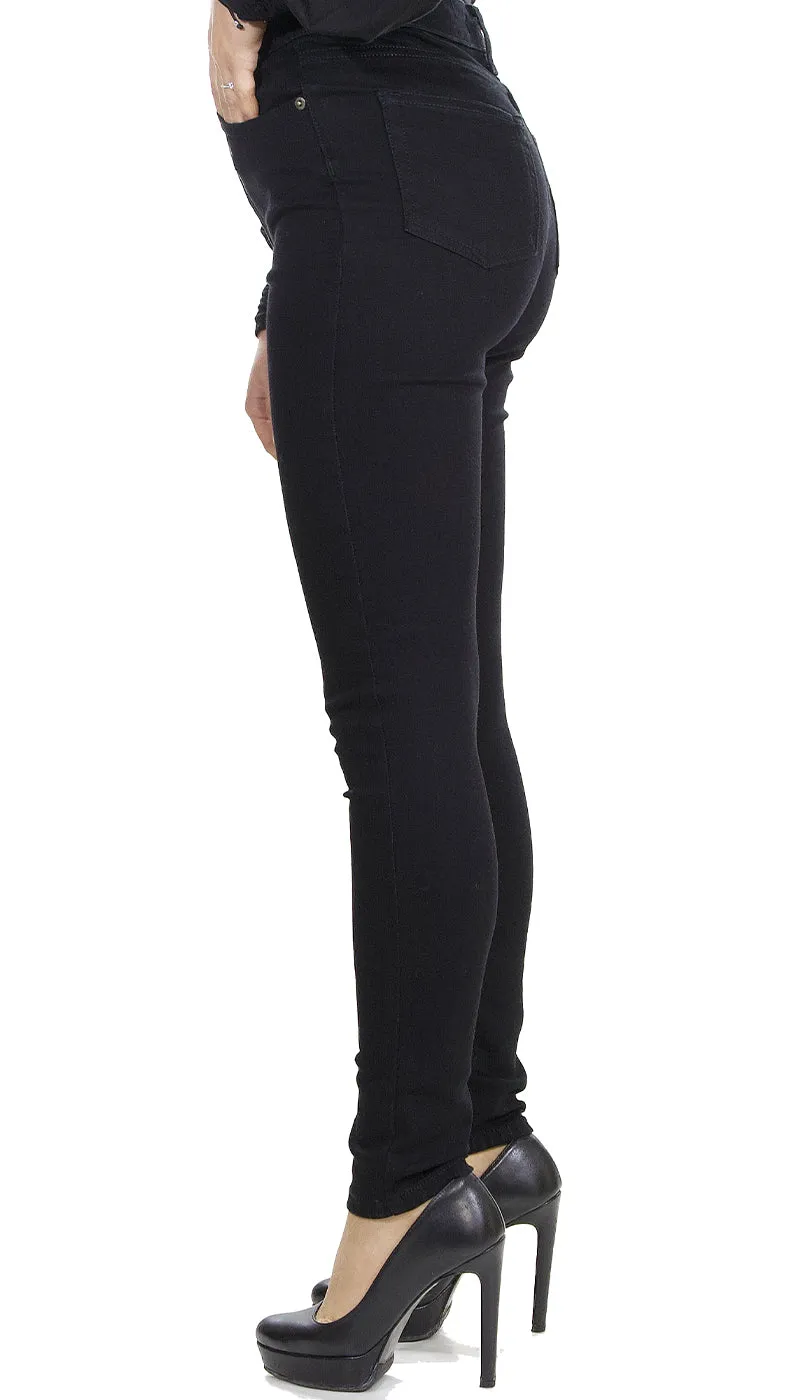 Twinset Milano Jeans nero skinny a vita alta. 212TP2360