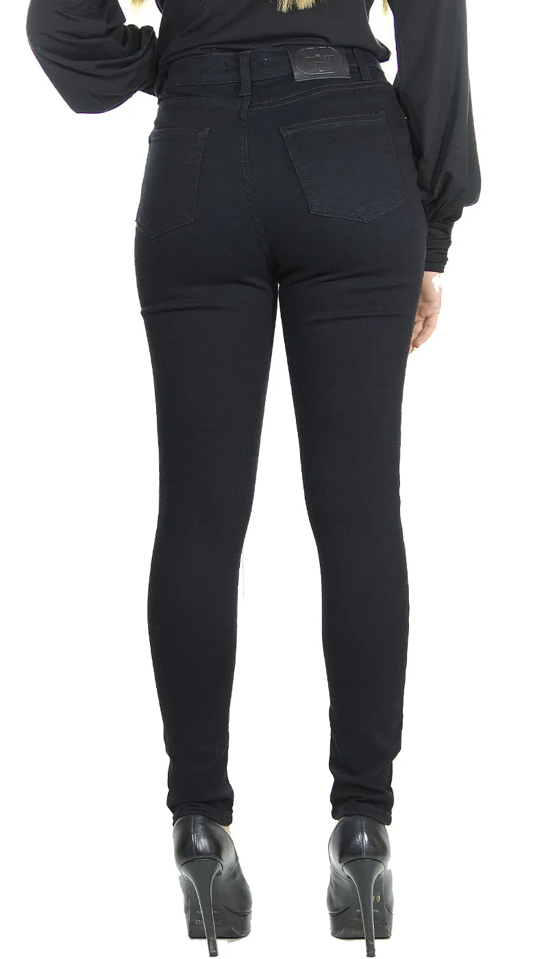 Twinset Milano Jeans nero skinny a vita alta. 212TP2360