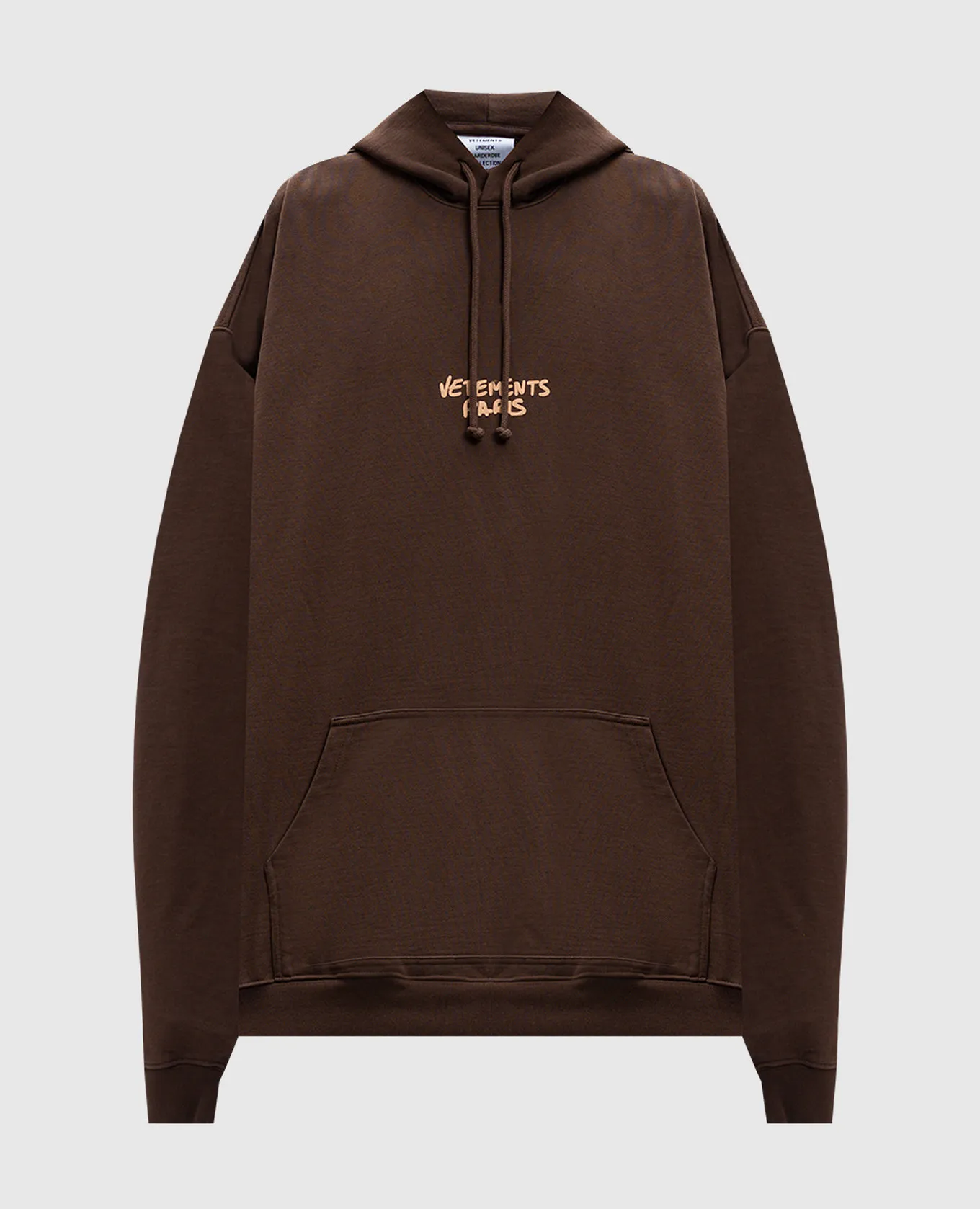 Vetements Felpa con cappuccio marrone con logo UA65HD490EW